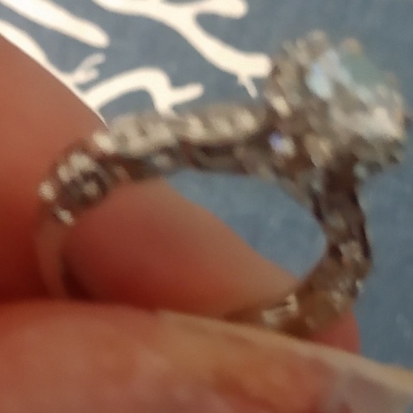 Beautiful ornate engagement ring 925 silver - Picture 3 of 4